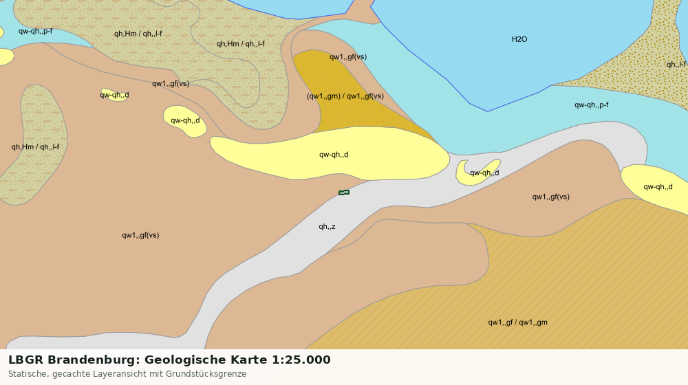 Statische Kartenansicht: LBGR Brandenburg: Geologische Karte 1:25.000