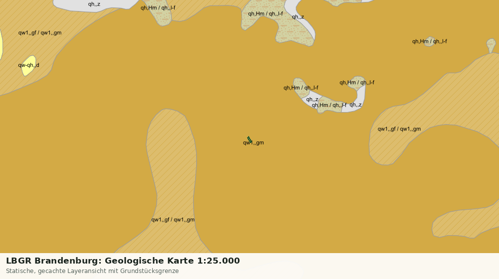 Statische Kartenansicht: LBGR Brandenburg: Geologische Karte 1:25.000