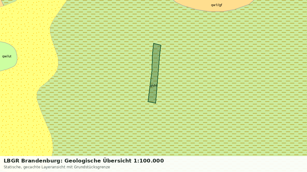 Statische Kartenansicht: LBGR Brandenburg: Geologische Übersicht 1:100.000