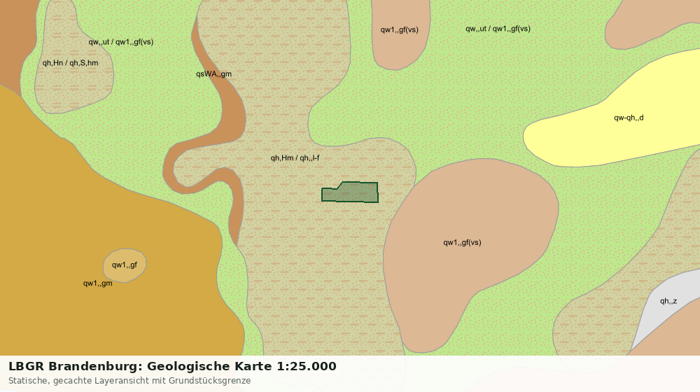 Statische Kartenansicht: LBGR Brandenburg: Geologische Karte 1:25.000