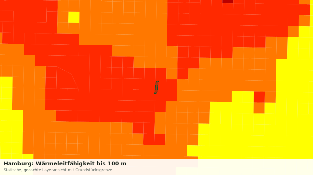 Statische Kartenansicht: Hamburg: Wärmeleitfähigkeit bis 100 m