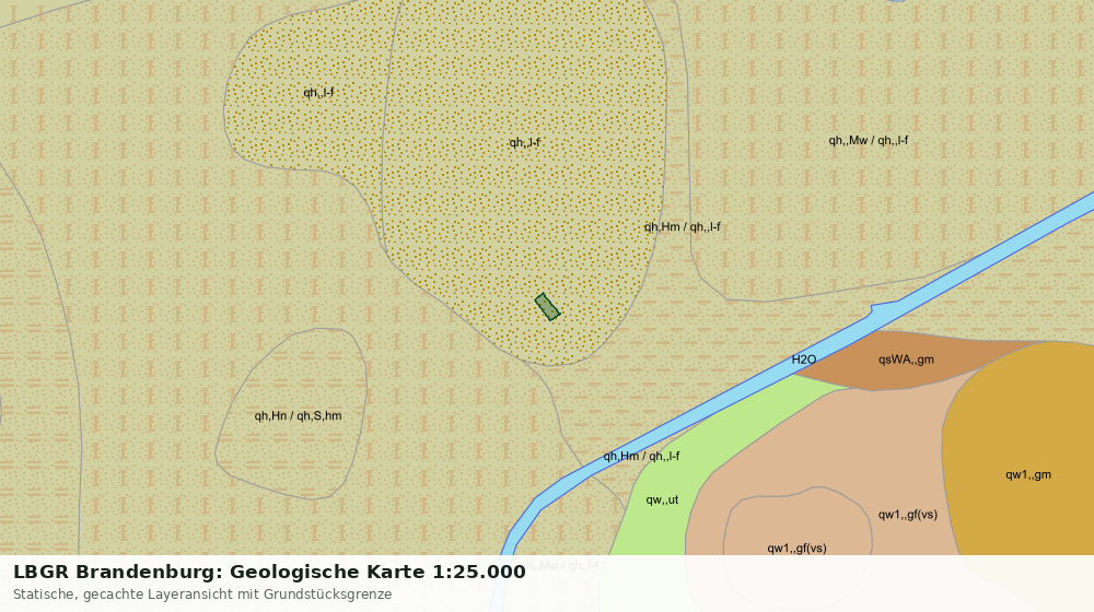 Statische Kartenansicht: LBGR Brandenburg: Geologische Karte 1:25.000