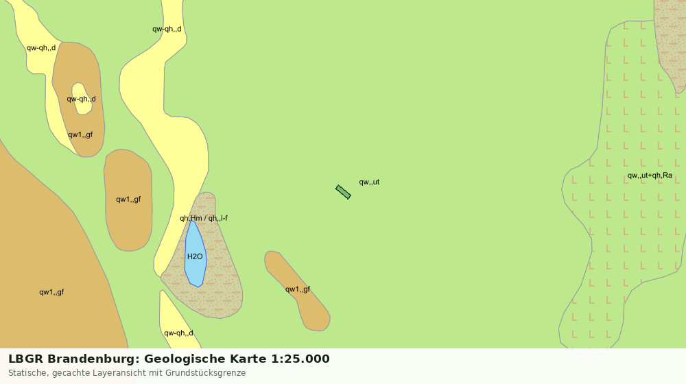 Statische Kartenansicht: LBGR Brandenburg: Geologische Karte 1:25.000