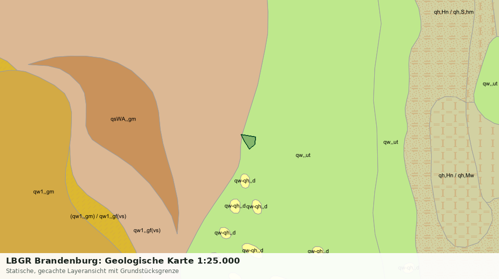 Statische Kartenansicht: LBGR Brandenburg: Geologische Karte 1:25.000