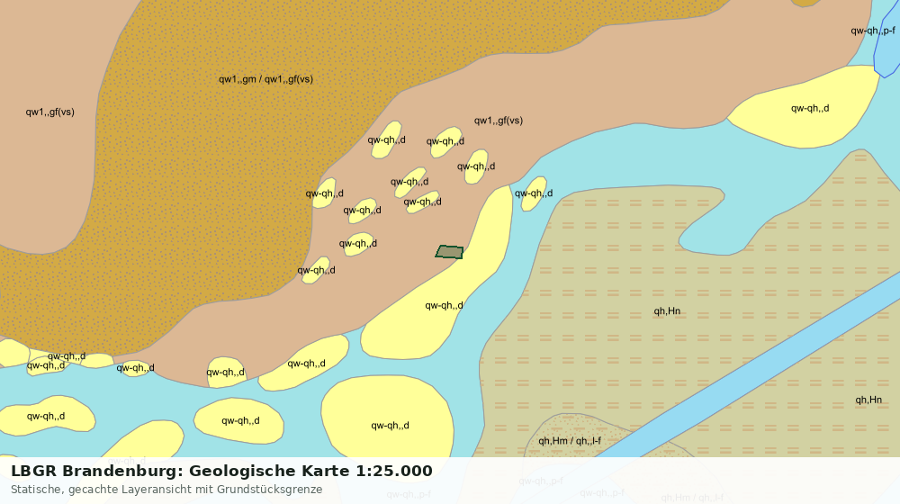 Statische Kartenansicht: LBGR Brandenburg: Geologische Karte 1:25.000