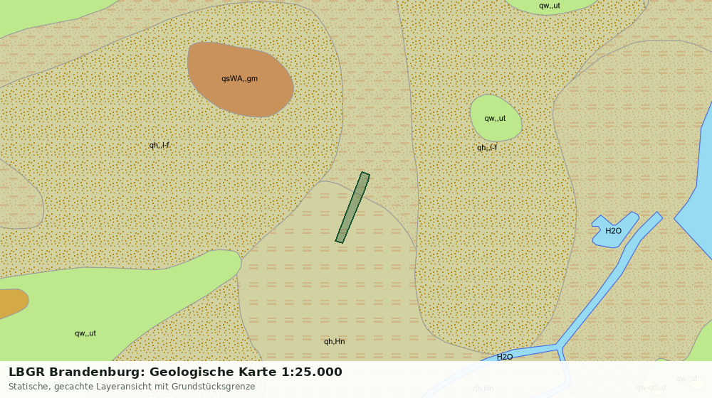 Statische Kartenansicht: LBGR Brandenburg: Geologische Karte 1:25.000