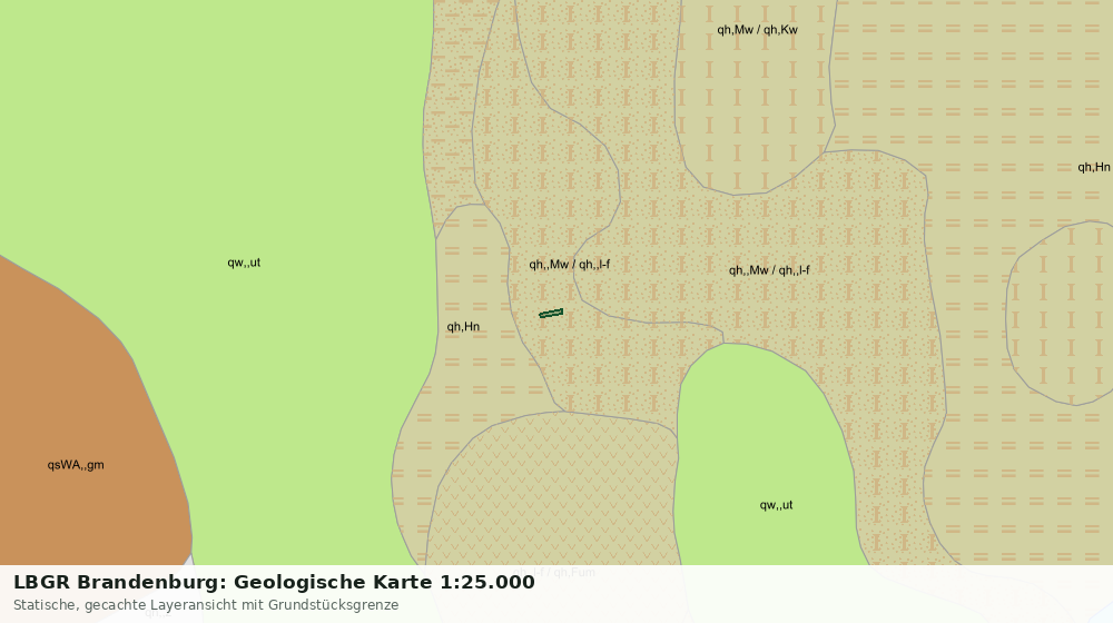 Statische Kartenansicht: LBGR Brandenburg: Geologische Karte 1:25.000