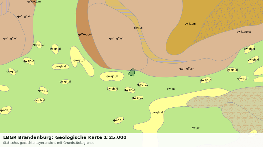 Statische Kartenansicht: LBGR Brandenburg: Geologische Karte 1:25.000