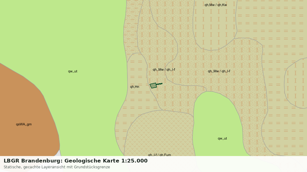 Statische Kartenansicht: LBGR Brandenburg: Geologische Karte 1:25.000