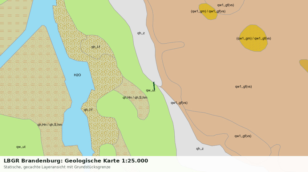 Statische Kartenansicht: LBGR Brandenburg: Geologische Karte 1:25.000