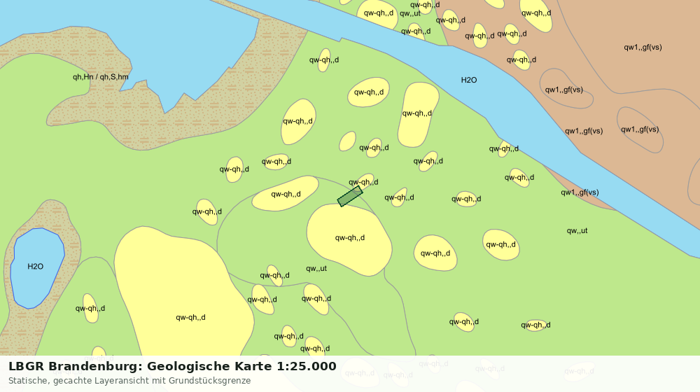 Statische Kartenansicht: LBGR Brandenburg: Geologische Karte 1:25.000