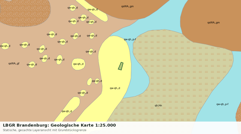 Statische Kartenansicht: LBGR Brandenburg: Geologische Karte 1:25.000