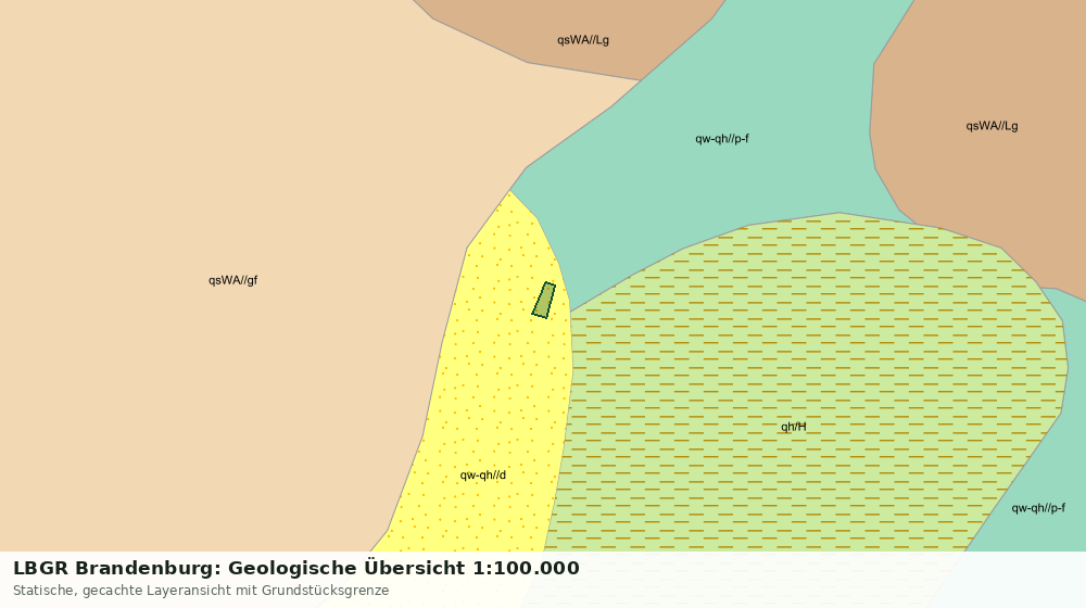 Statische Kartenansicht: LBGR Brandenburg: Geologische Übersicht 1:100.000