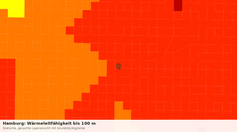 Statische Kartenansicht: Hamburg: Wärmeleitfähigkeit bis 100 m