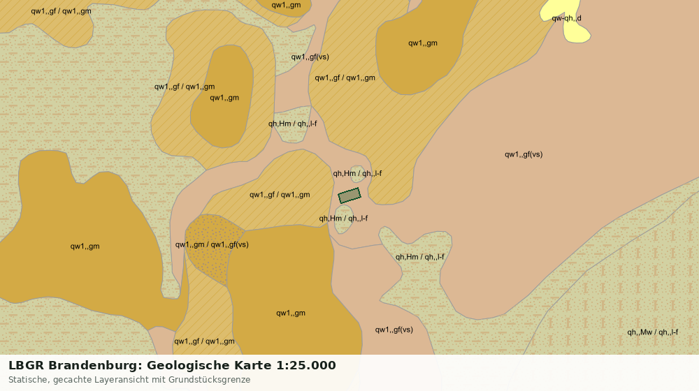 Statische Kartenansicht: LBGR Brandenburg: Geologische Karte 1:25.000