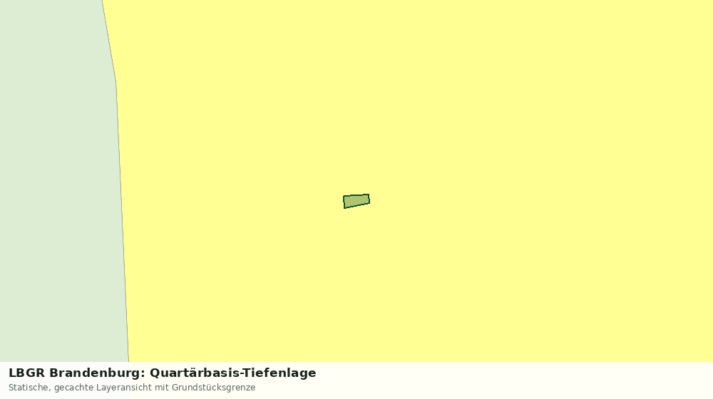 Statische Kartenansicht: LBGR Brandenburg: Quartärbasis-Tiefenlage