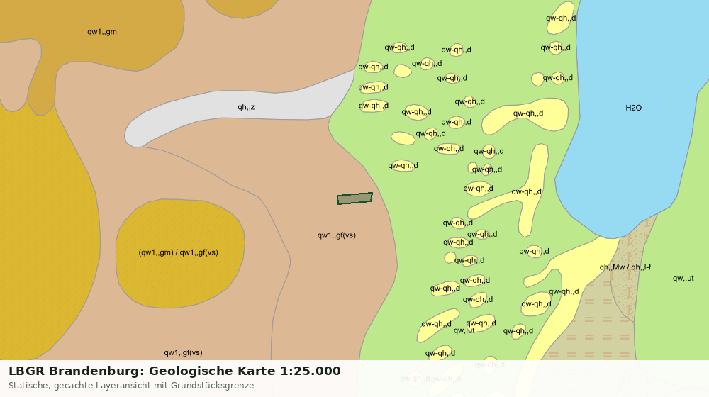 Statische Kartenansicht: LBGR Brandenburg: Geologische Karte 1:25.000