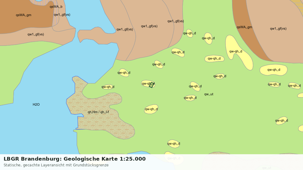 Statische Kartenansicht: LBGR Brandenburg: Geologische Karte 1:25.000