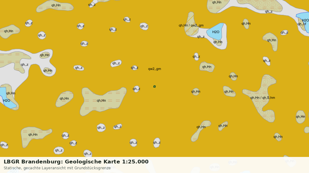 Statische Kartenansicht: LBGR Brandenburg: Geologische Karte 1:25.000