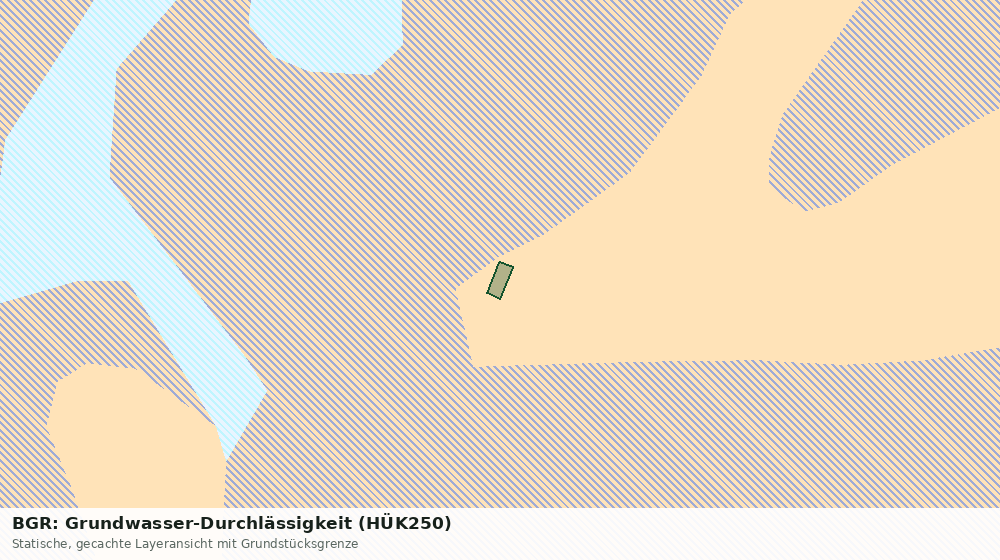 Statische Kartenansicht: BGR: Grundwasser-Durchlässigkeit (HÜK250)