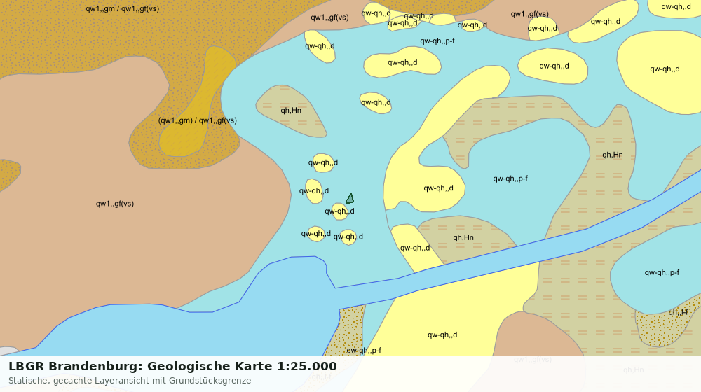 Statische Kartenansicht: LBGR Brandenburg: Geologische Karte 1:25.000