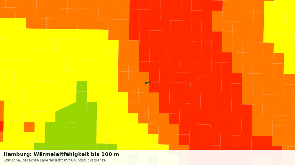 Statische Kartenansicht: Hamburg: Wärmeleitfähigkeit bis 100 m