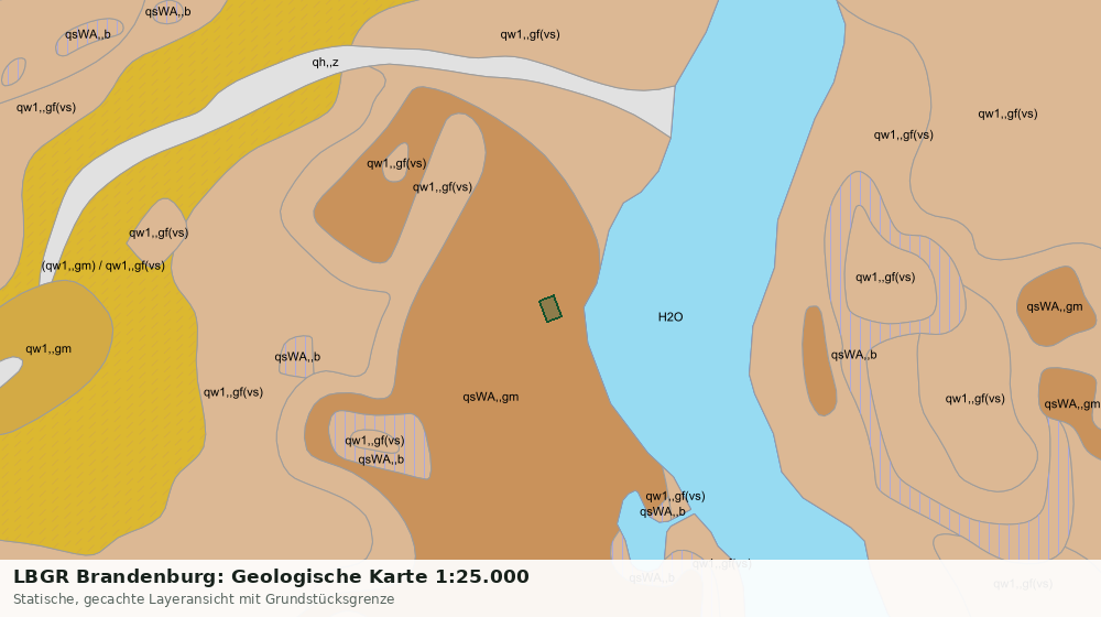 Statische Kartenansicht: LBGR Brandenburg: Geologische Karte 1:25.000