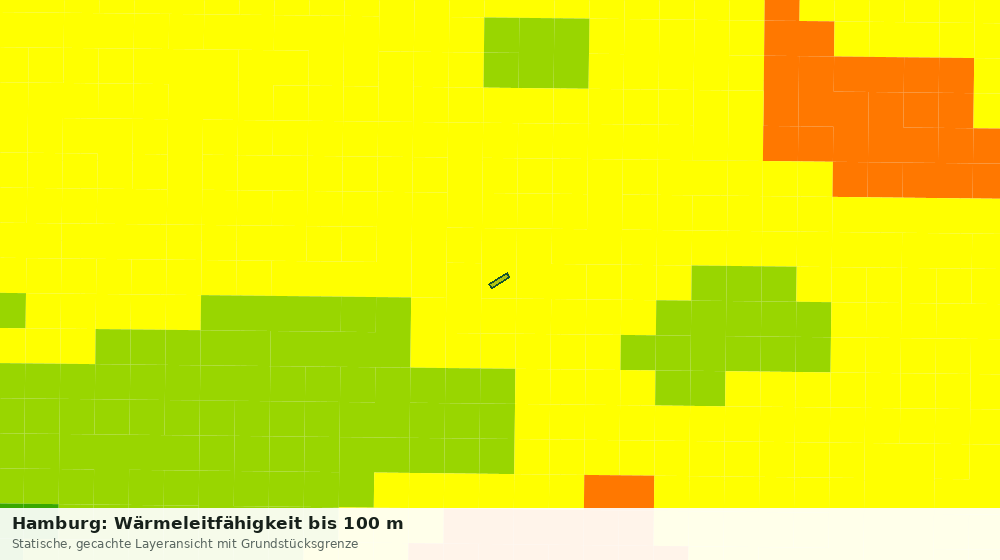 Statische Kartenansicht: Hamburg: Wärmeleitfähigkeit bis 100 m