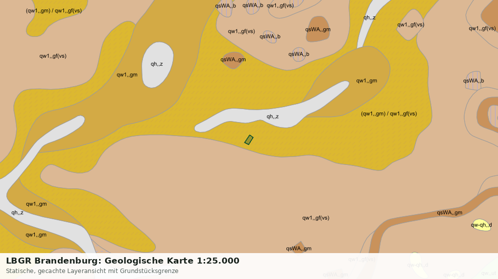 Statische Kartenansicht: LBGR Brandenburg: Geologische Karte 1:25.000