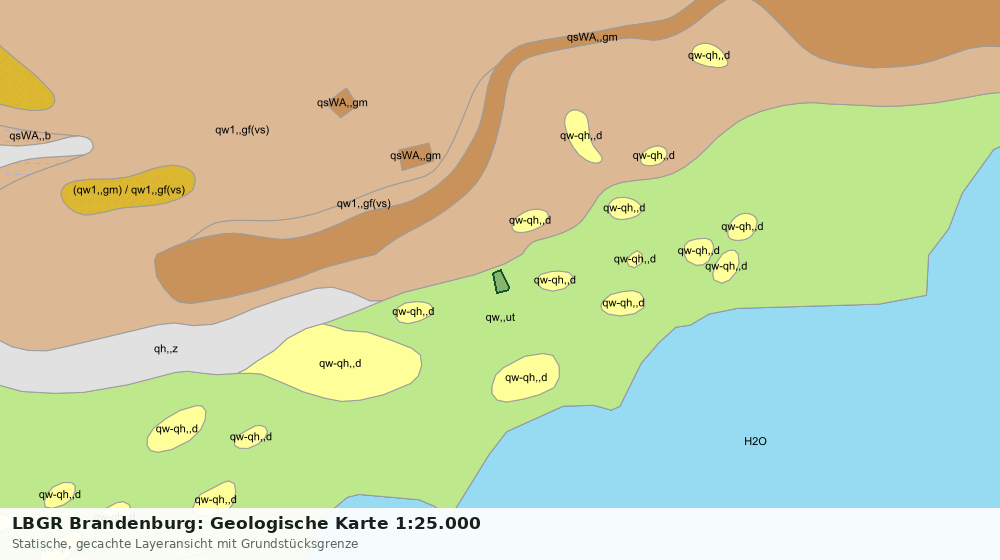 Statische Kartenansicht: LBGR Brandenburg: Geologische Karte 1:25.000