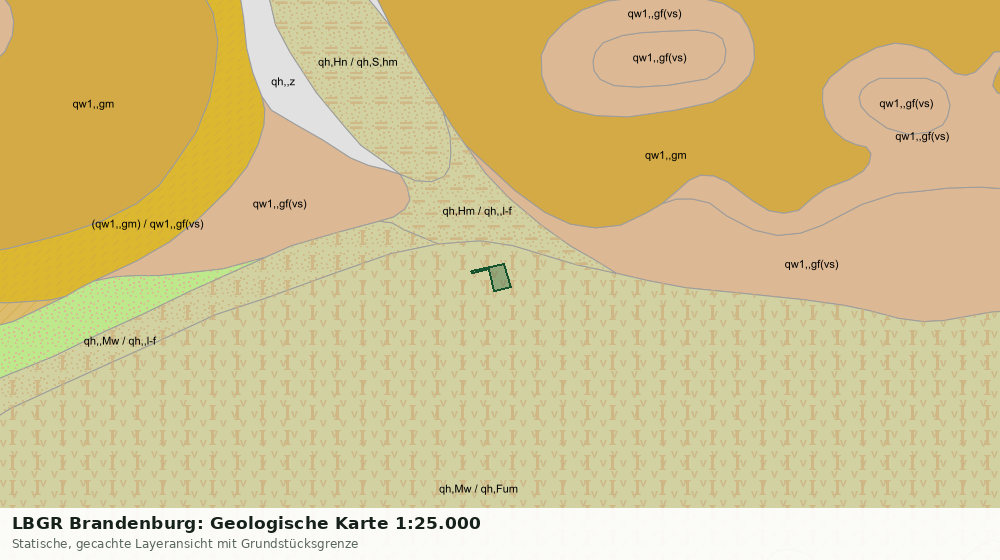 Statische Kartenansicht: LBGR Brandenburg: Geologische Karte 1:25.000