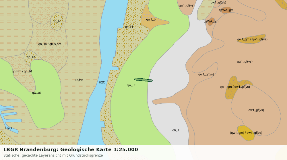 Statische Kartenansicht: LBGR Brandenburg: Geologische Karte 1:25.000