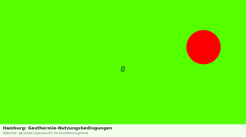 Statische Kartenansicht: Hamburg: Geothermie-Nutzungsbedingungen