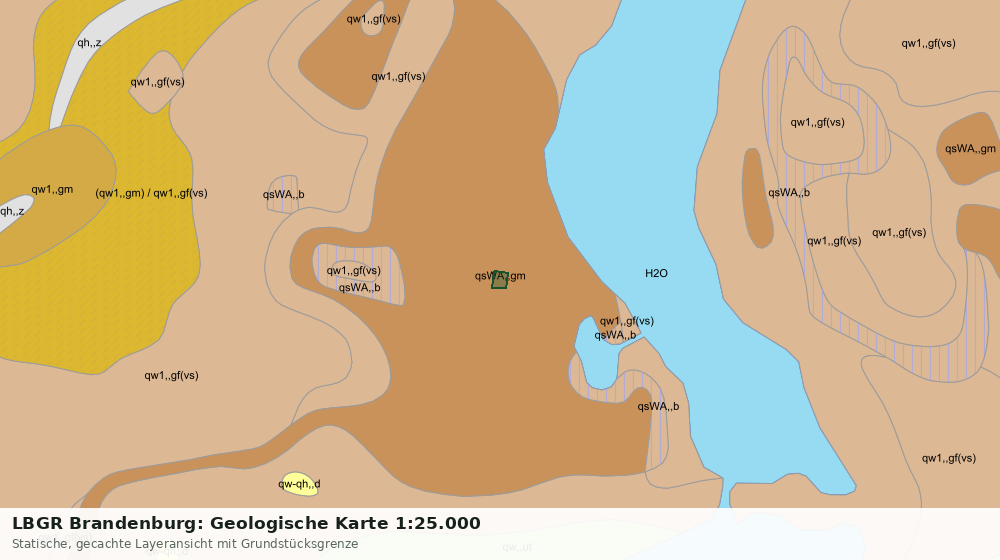 Statische Kartenansicht: LBGR Brandenburg: Geologische Karte 1:25.000
