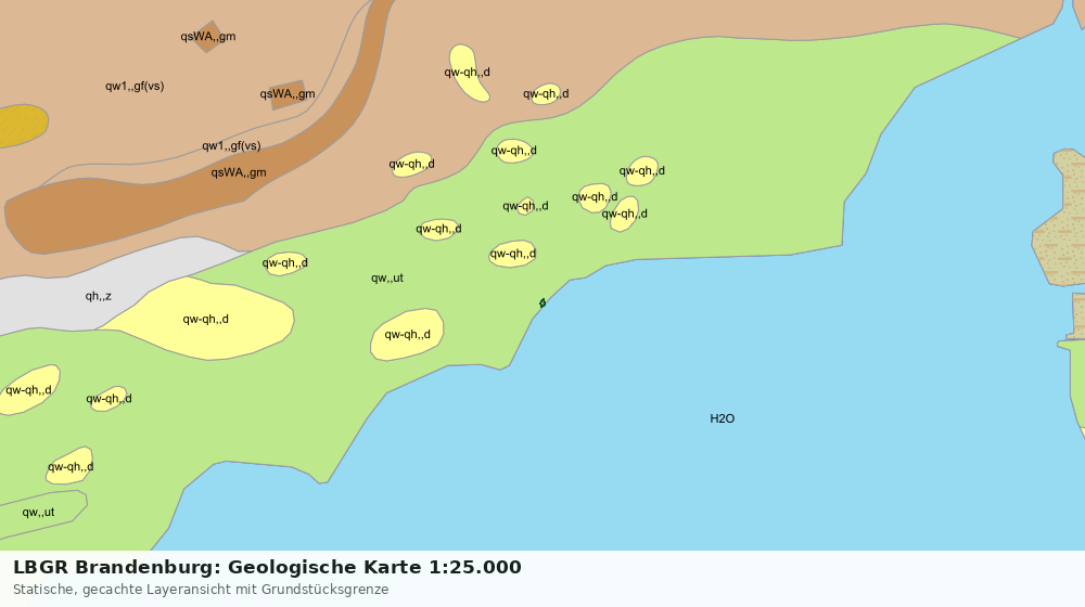 Statische Kartenansicht: LBGR Brandenburg: Geologische Karte 1:25.000