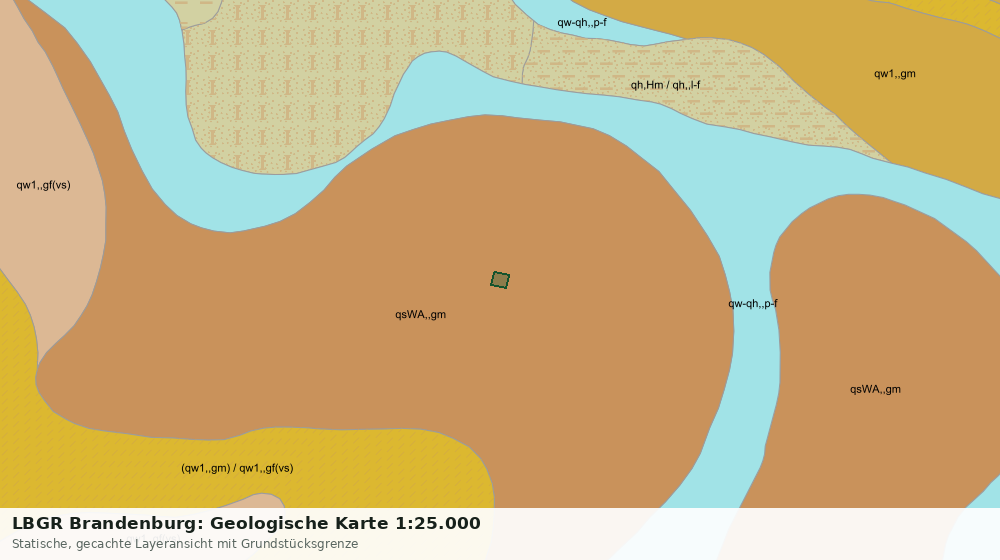 Statische Kartenansicht: LBGR Brandenburg: Geologische Karte 1:25.000