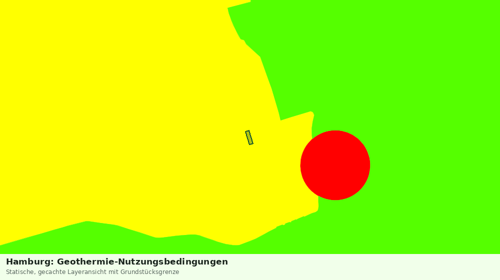 Statische Kartenansicht: Hamburg: Geothermie-Nutzungsbedingungen