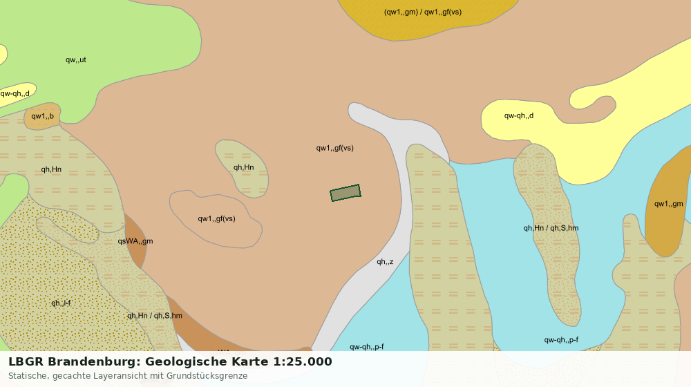 Statische Kartenansicht: LBGR Brandenburg: Geologische Karte 1:25.000