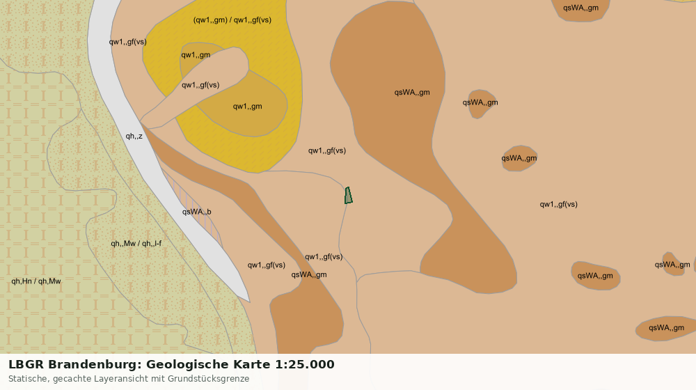 Statische Kartenansicht: LBGR Brandenburg: Geologische Karte 1:25.000