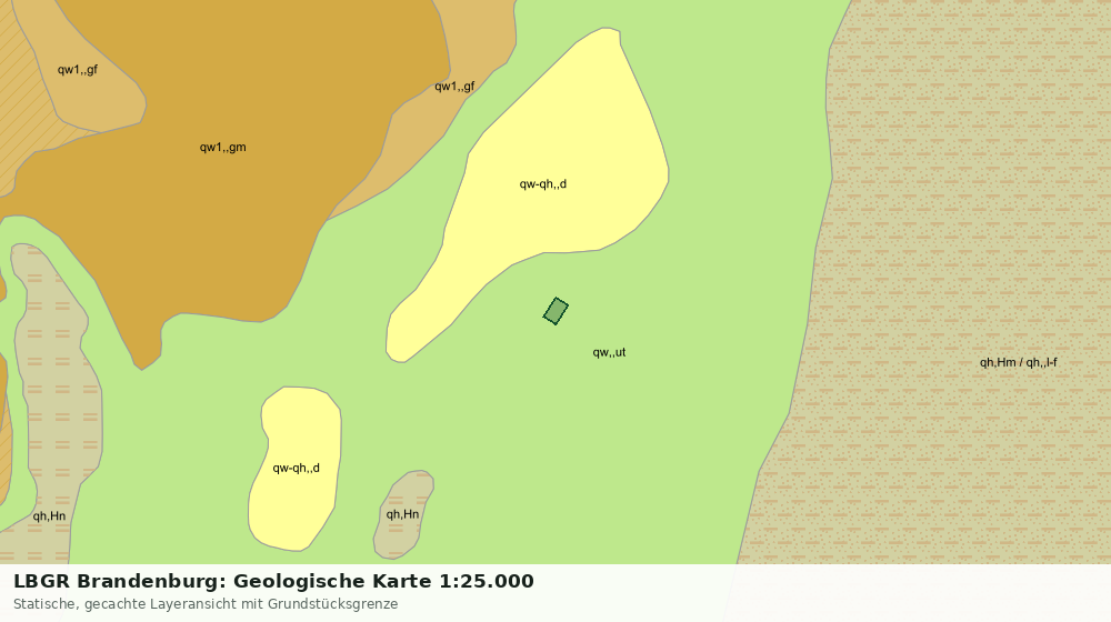 Statische Kartenansicht: LBGR Brandenburg: Geologische Karte 1:25.000