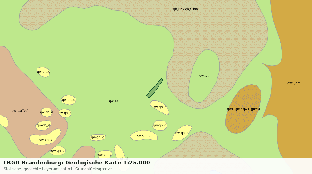 Statische Kartenansicht: LBGR Brandenburg: Geologische Karte 1:25.000