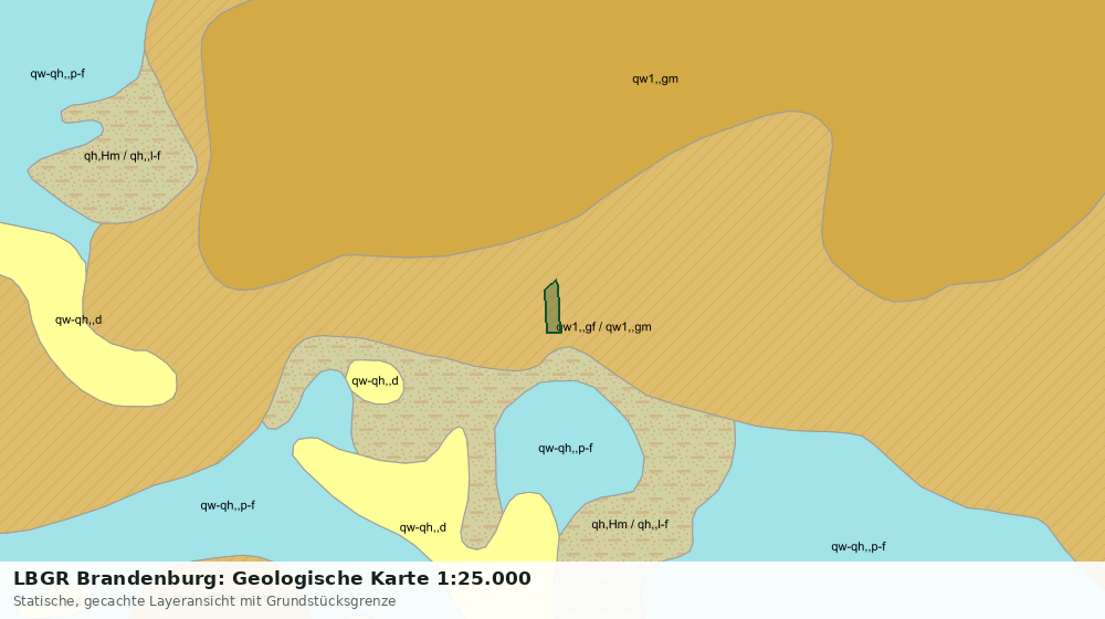 Statische Kartenansicht: LBGR Brandenburg: Geologische Karte 1:25.000