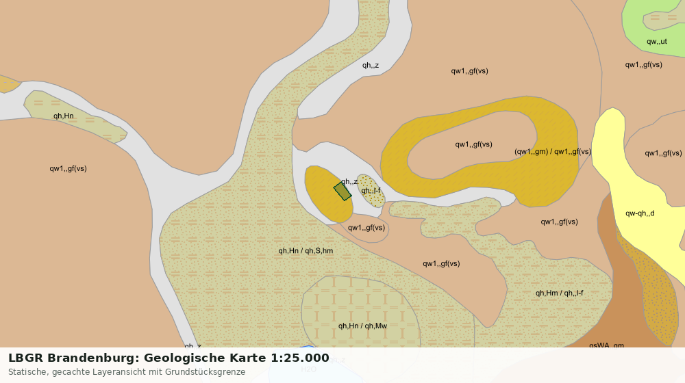 Statische Kartenansicht: LBGR Brandenburg: Geologische Karte 1:25.000
