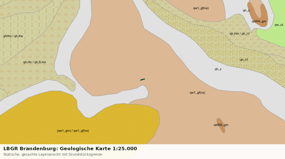 Statische Kartenansicht: LBGR Brandenburg: Geologische Karte 1:25.000