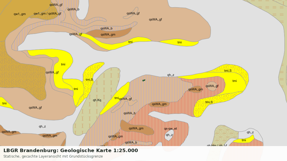 Statische Kartenansicht: LBGR Brandenburg: Geologische Karte 1:25.000