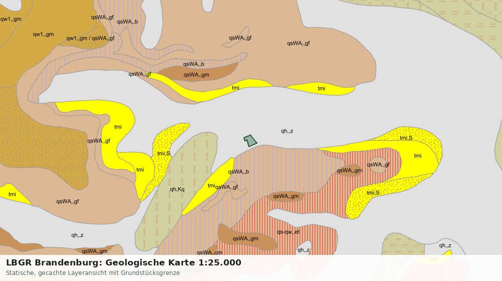 Statische Kartenansicht: LBGR Brandenburg: Geologische Karte 1:25.000