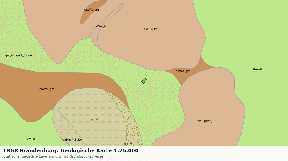 Statische Kartenansicht: LBGR Brandenburg: Geologische Karte 1:25.000