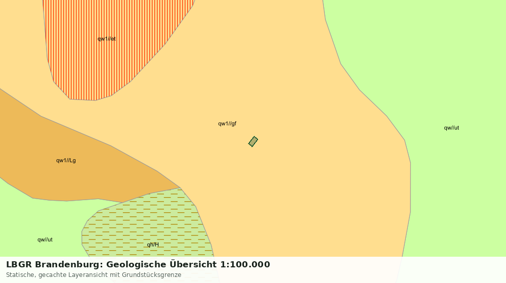 Statische Kartenansicht: LBGR Brandenburg: Geologische Übersicht 1:100.000