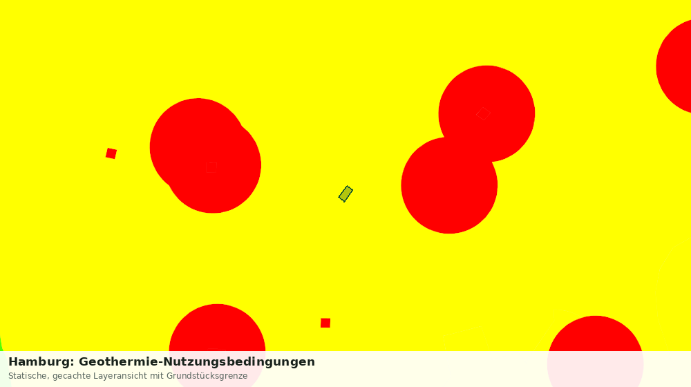 Statische Kartenansicht: Hamburg: Geothermie-Nutzungsbedingungen