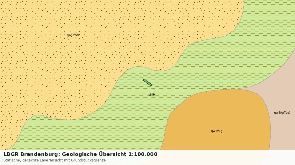 Statische Kartenansicht: LBGR Brandenburg: Geologische Übersicht 1:100.000